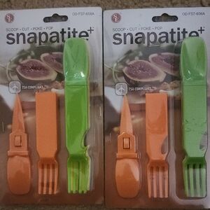 Orange and Green Party Utensil Set
